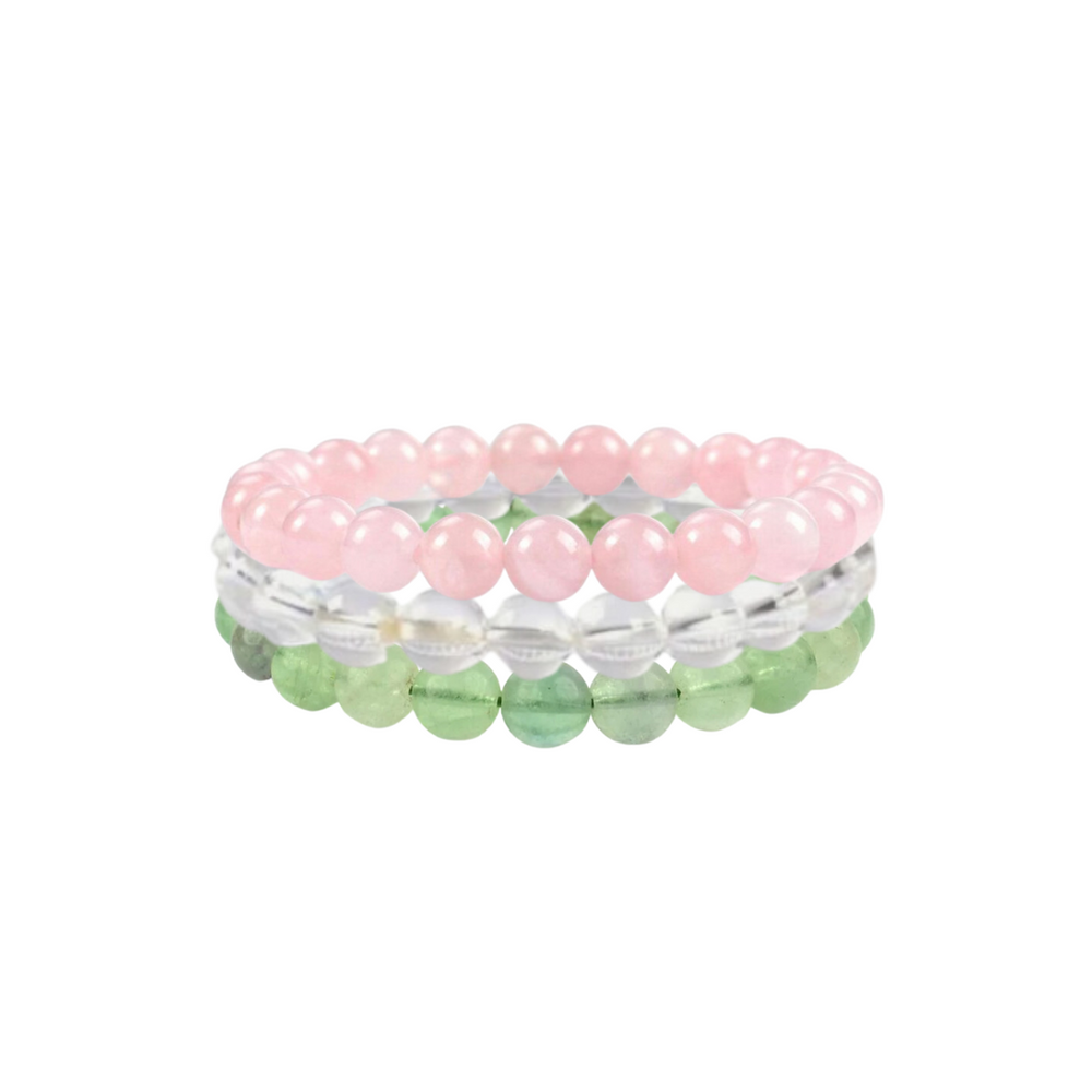 LOVE VIBES STACK | 3 Piece Crystal Bracelet