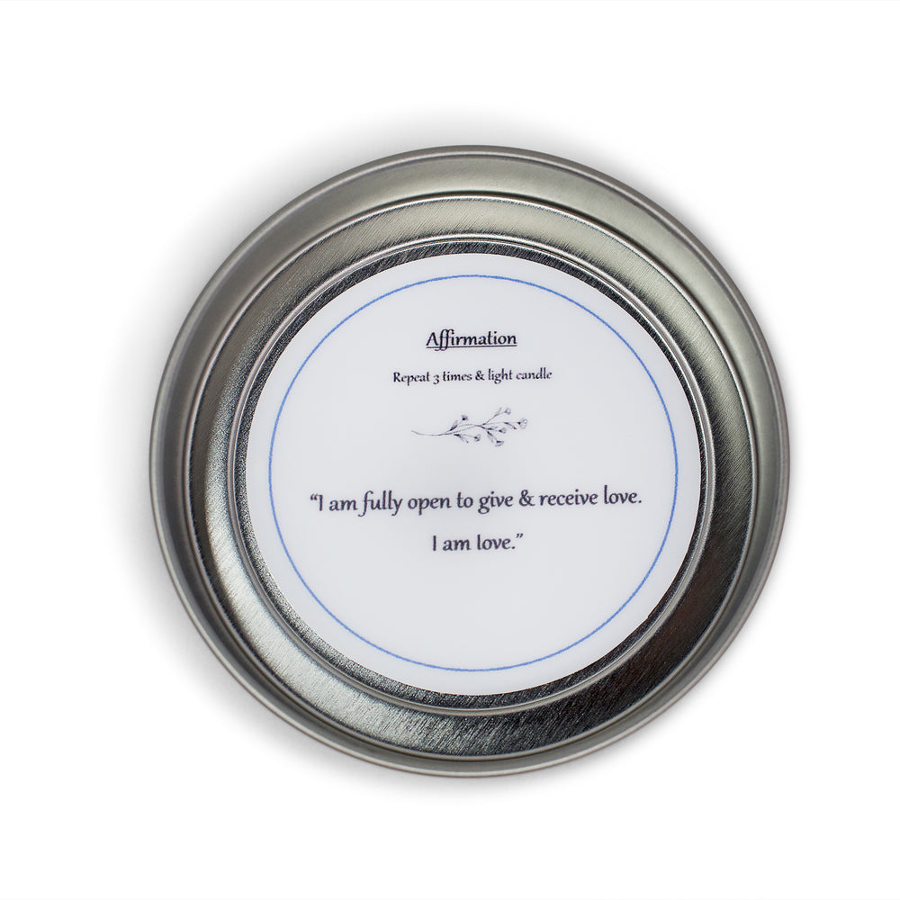 patty lou wellness, crystal candle, love affirmation
